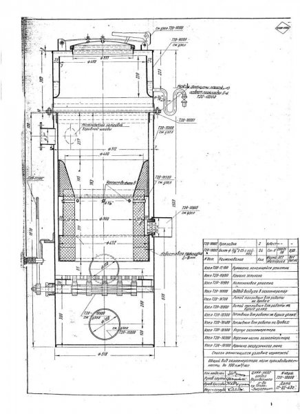 Чертеж газоренератора