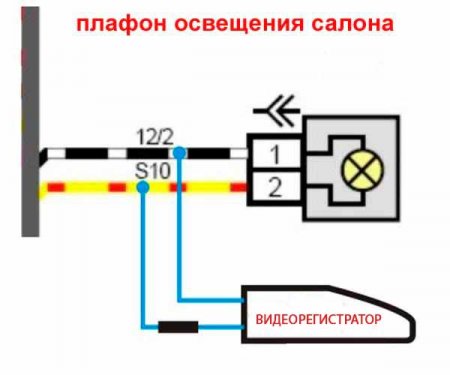 Подключение к освещению на потолке